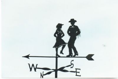 Line Dancing weather vane